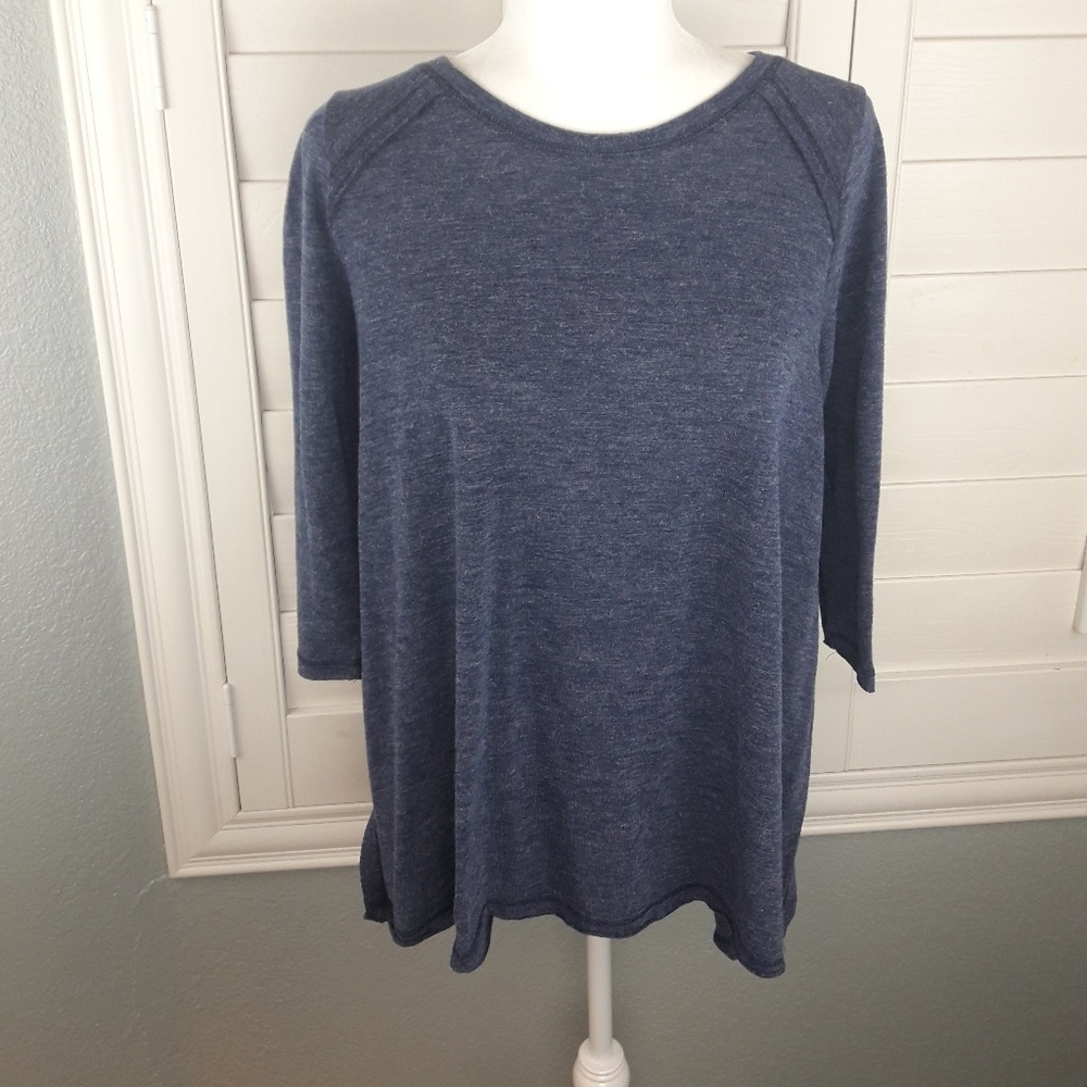 Jessica Simpson Blue Hi Low Nursing Top
